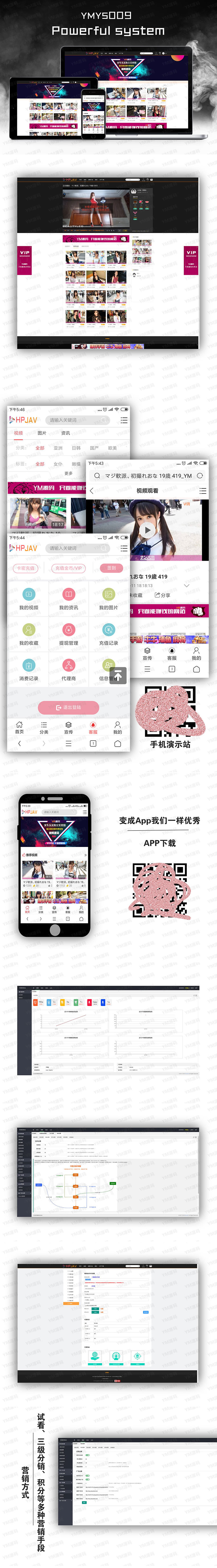 Thinkphp开发的YMYS009强大专业的x站 在线视频网站系统源码 Thinkphp开发的YMYS009强大专业的x站 在线视频网站系统源码
